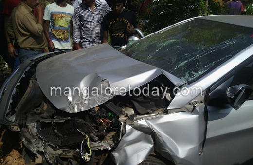 Car accident at kuntikana